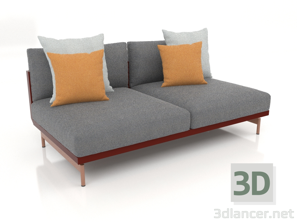 3d model Sofa module, section 4 (Wine red) - preview