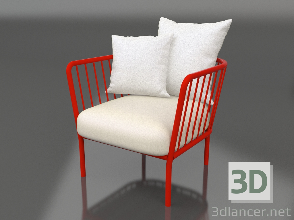 3d model Armchair (Red) - preview