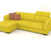 3d model Kelly sofa with ottoman (Zenit 12) - preview