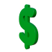 3d Dollar symbol model buy - render