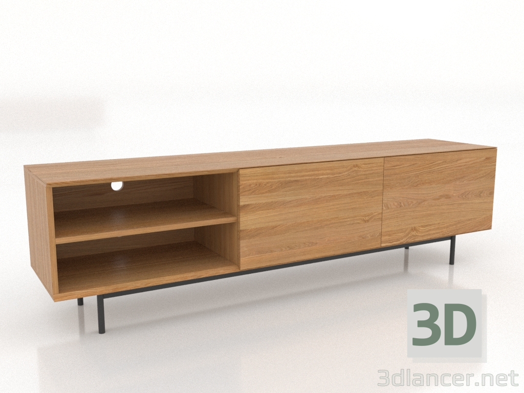3d модель Тумба ТВ 1 1800 мм (натуральный дуб) – превью 3d модель Тумба ТВ 1 1800 мм (натуральный дуб) – превью