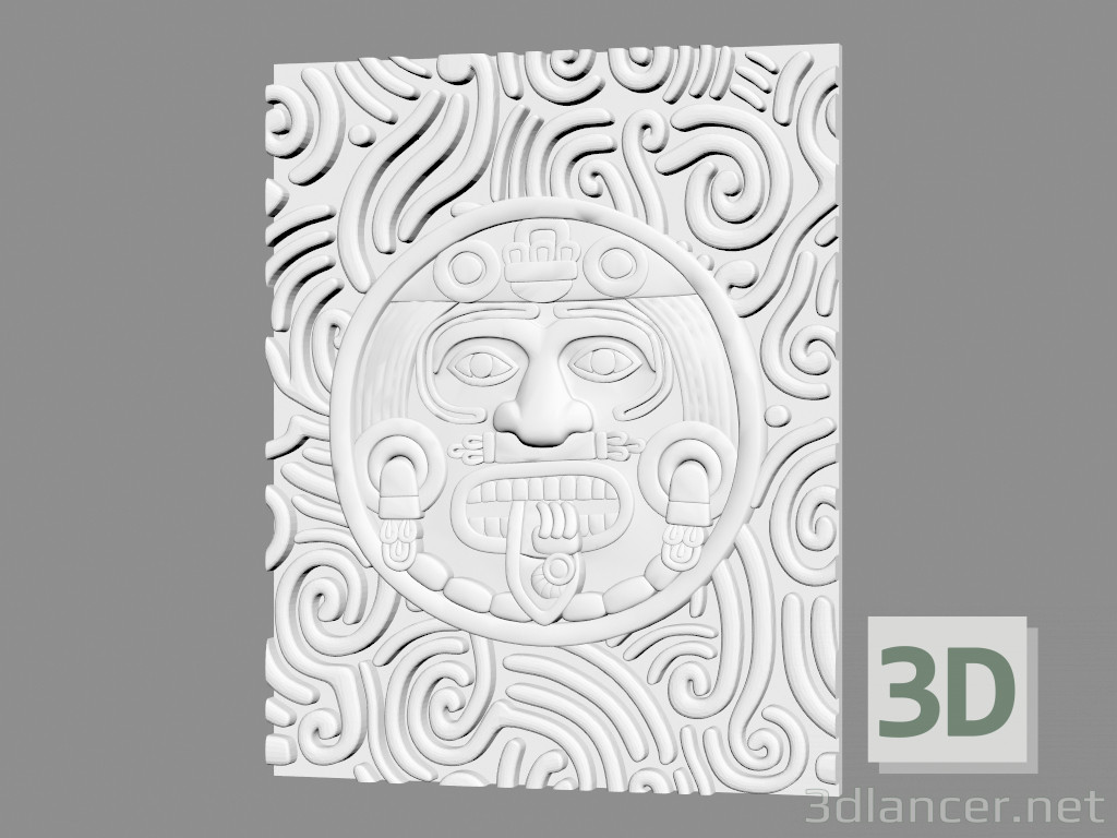 Modelo 3d Painel de parede de gesso (artigo 111) - preview