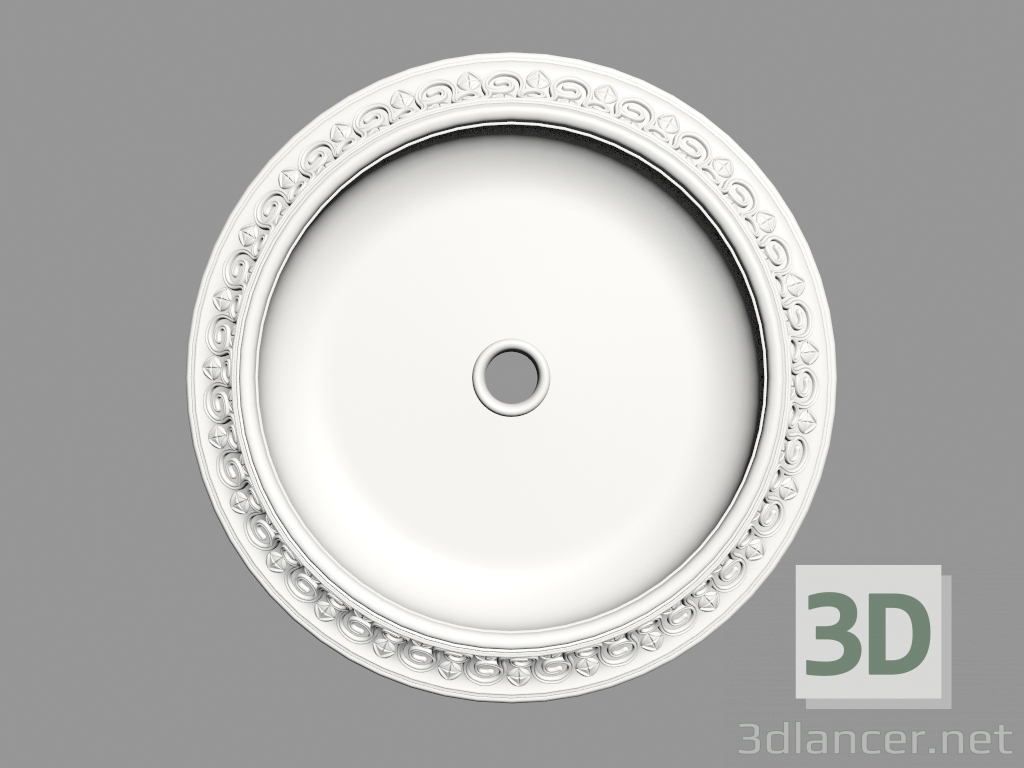 modello 3D Uscita a soffitto (P97) - anteprima