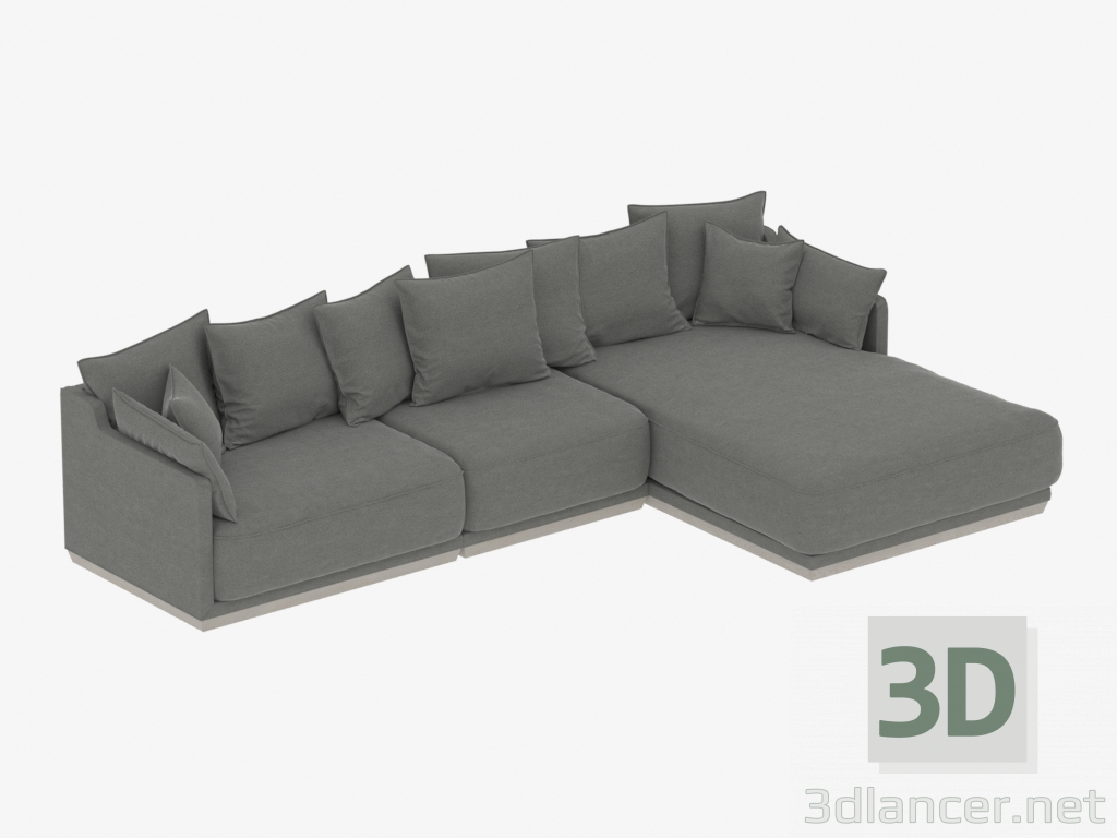 modèle 3D Canapé modulable SOHO 3420mm (art. 801-805-812) - preview