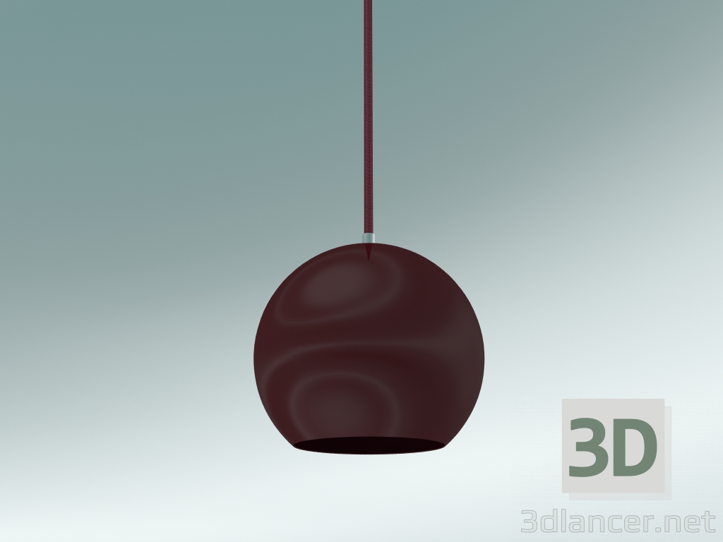 3D Modell Pendelleuchte Topan (VP6, Ø21cm, H 19cm, Dunkelrot) - Vorschau