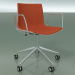 3d model Chair 0384 (5 castors, with armrests, LU1, with front trim, PO00101) - preview