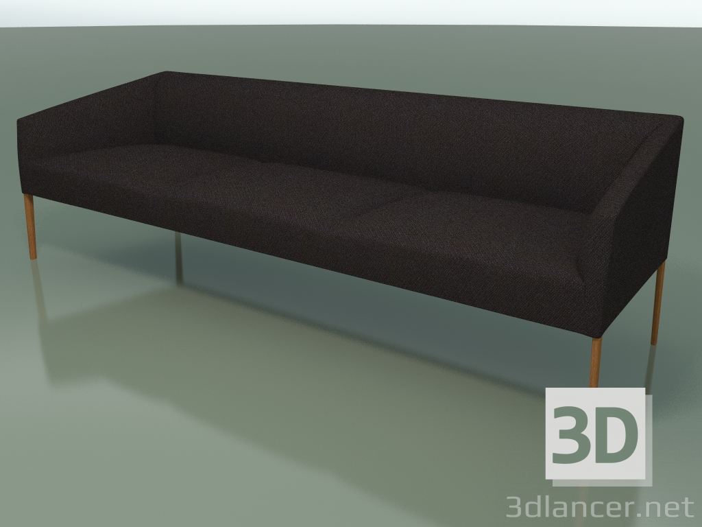 3d model Sofá triple 2713 (efecto teca) - vista previa