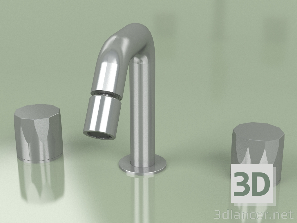 Modelo 3d Misturador de três furos para bidê com bico ajustável de 133 mm de altura (15 36 V, AS) - preview