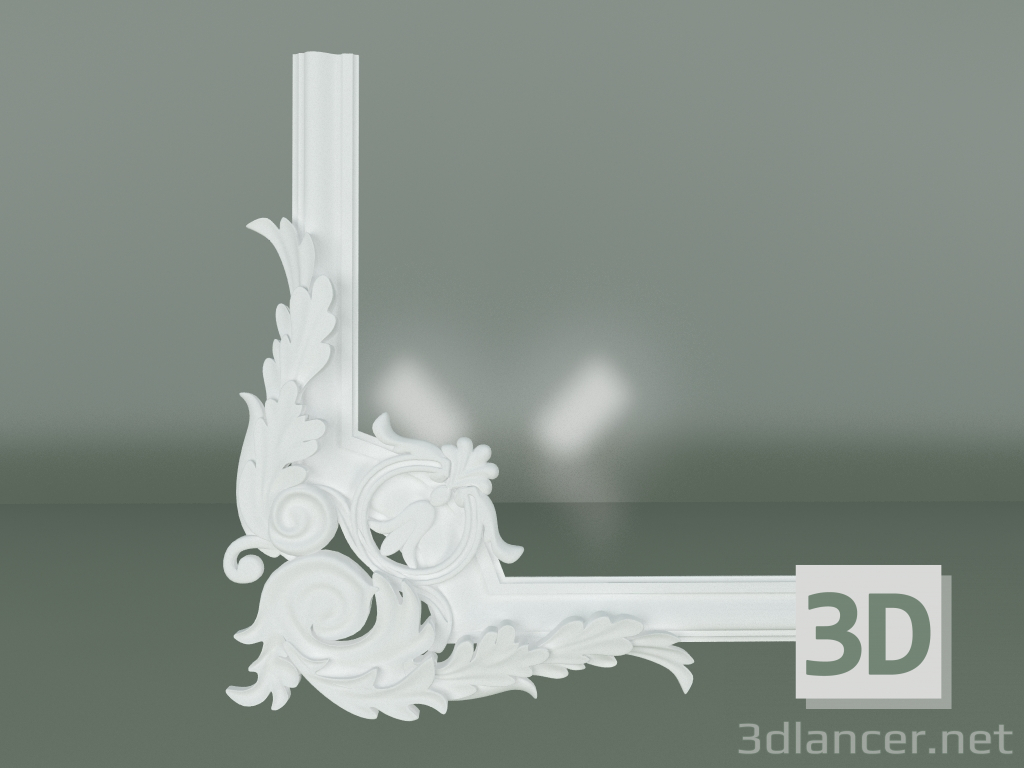 Modelo 3d Elemento de decoração de estuque ED020-4 - preview