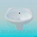 3d model Lavabo de colgar - vista previa