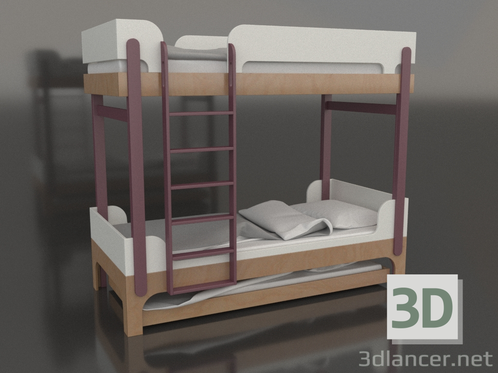 modello 3D Letto a castello TUNE U (UXTUA2) - anteprima