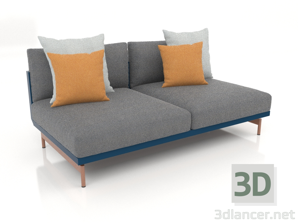 3d model Sofa module, section 4 (Grey blue) - preview