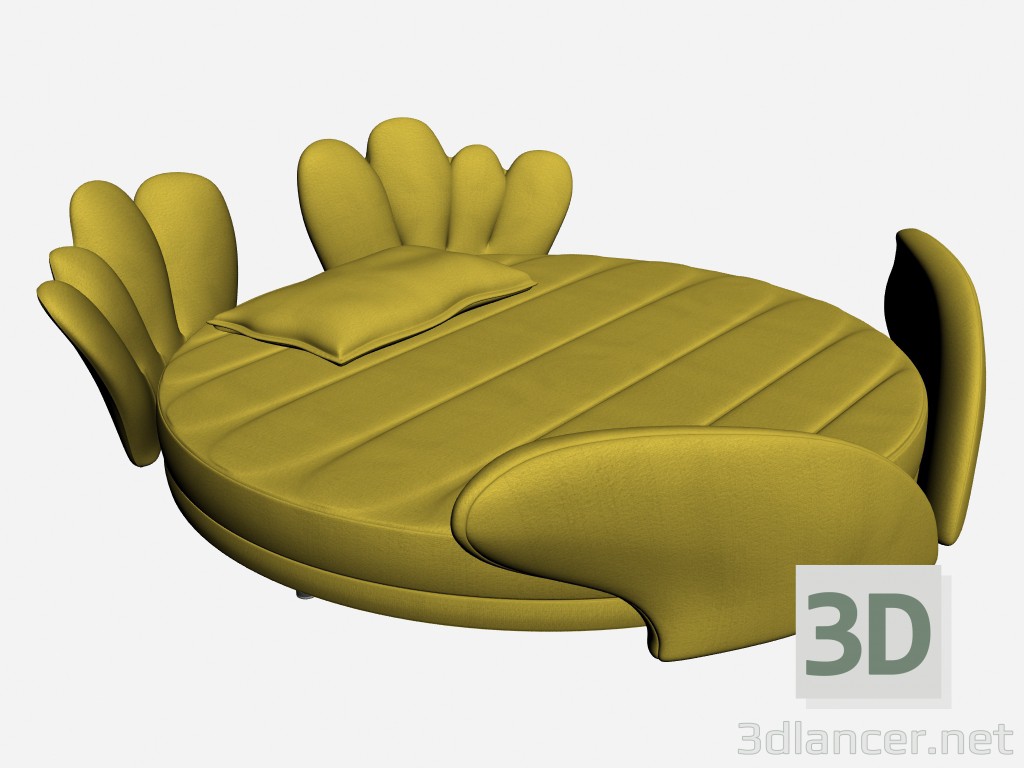 3d model Cama redonda VIOLA bebé LETTO - vista previa