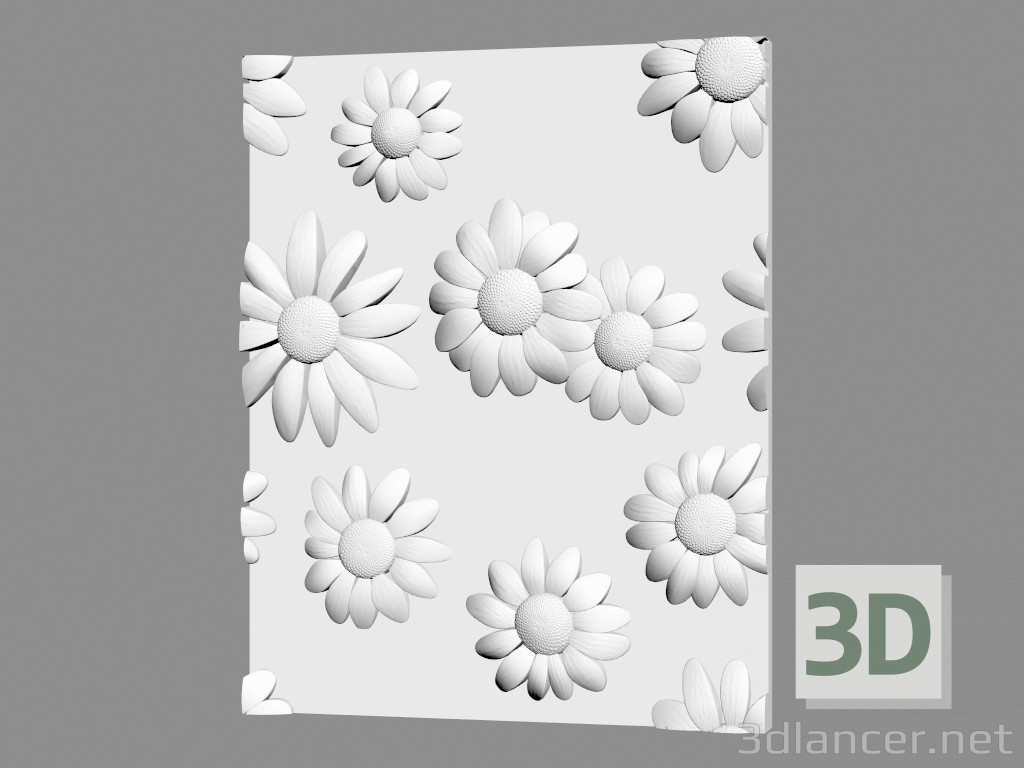 3d model Panel de pared de yeso (art. 112) - vista previa