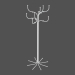 3d model Coat Tree Hanger (White) - preview