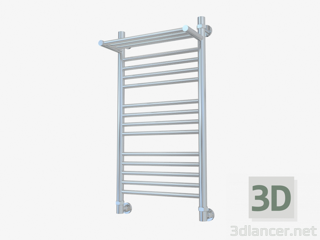 3d model Heated towel rail Bohemia with shelf (800x400) - preview