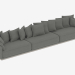 3d model Modular sofa SOHO 4620mm (art. 823-821-824) - preview