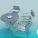 3d model Table and chairs in the bundle for Cafe - preview