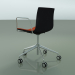 3d model Chair 0384 (5 castors, with armrests, LU1, with front trim, PO00109) - preview