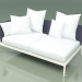 3d model Sofa module right 004 (Metal Milk, Batyline Blue) - preview