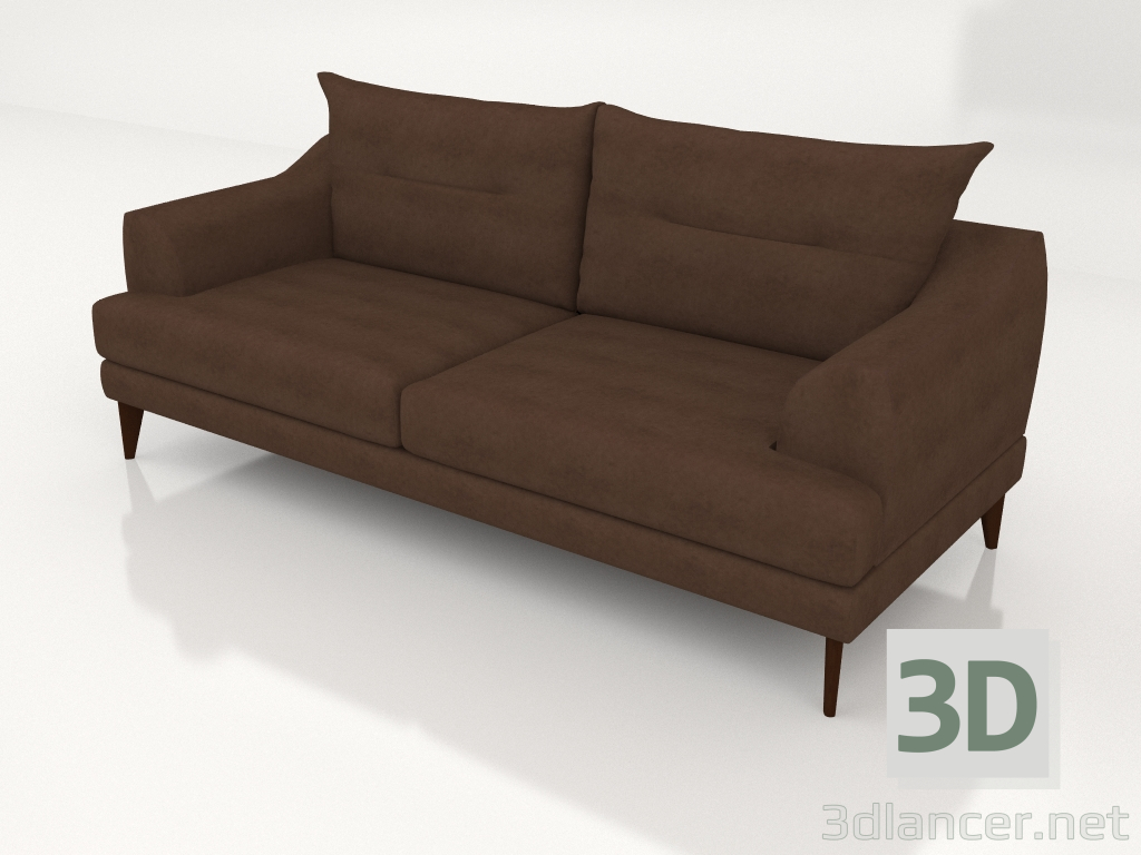 3D Modell Gerades 3-Sitzer-Sofa Island - Vorschau