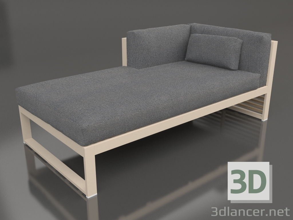 3D Modell Modulares Sofa, Abschnitt 2 links (Sand) - Vorschau