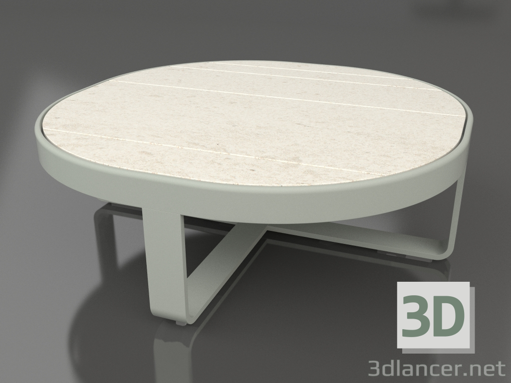 modèle 3D Table basse ronde Ø90 (DEKTON Danae, Gris ciment) - preview