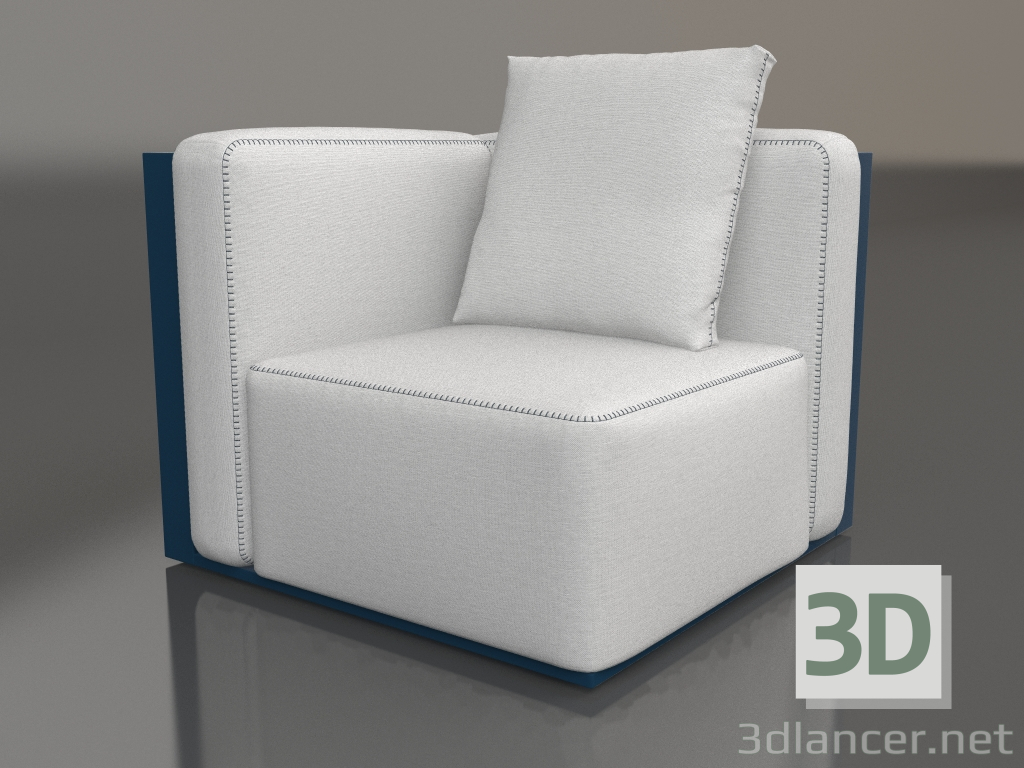 3d model Módulo sofá, sección 6 (Gris azul) - vista previa