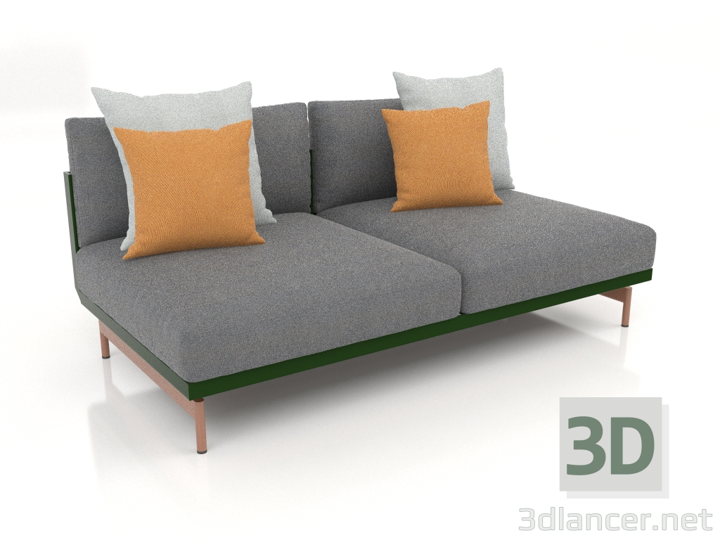 Modelo 3d Módulo sofá, seção 4 (verde garrafa) - preview