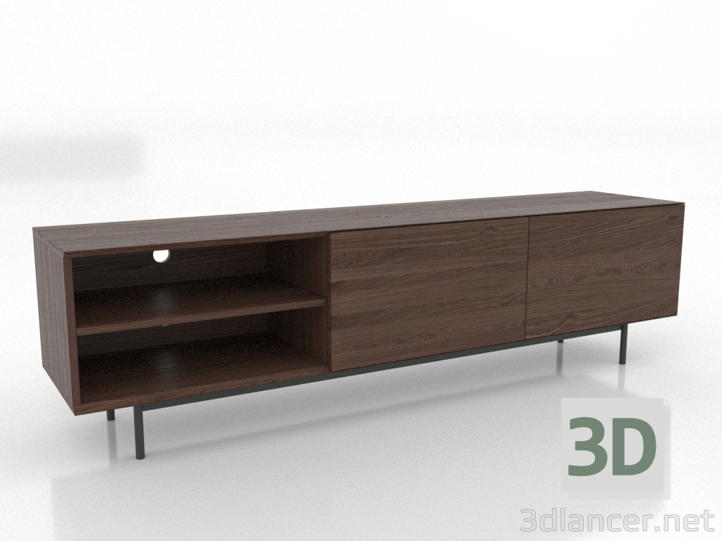 3d model TV cabinet 1 1800 mm (dark walnut) - preview 3d model TV cabinet 1 1800 mm (dark walnut) - preview