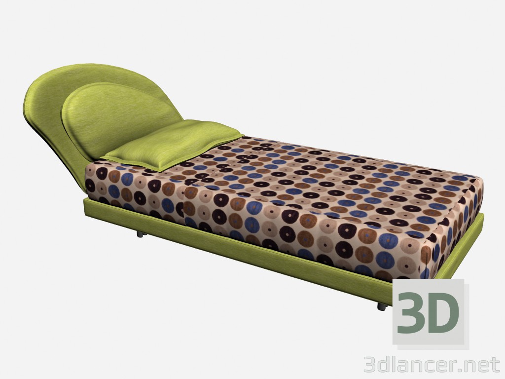 modello 3D Letto sinistra singolo airon - anteprima