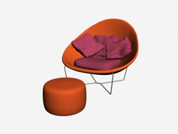 Chaise + pouf Nido