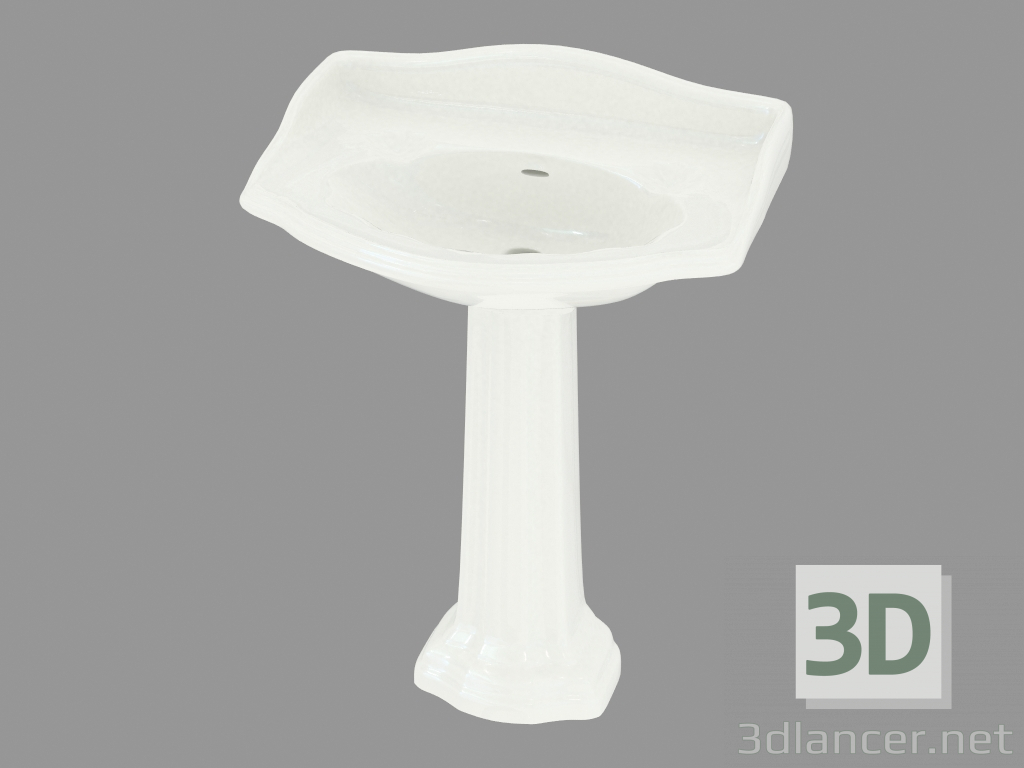 modello 3D lavabo Oxford - anteprima