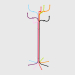 3d model Coat Tree Hanger (Multicolor) - vista previa