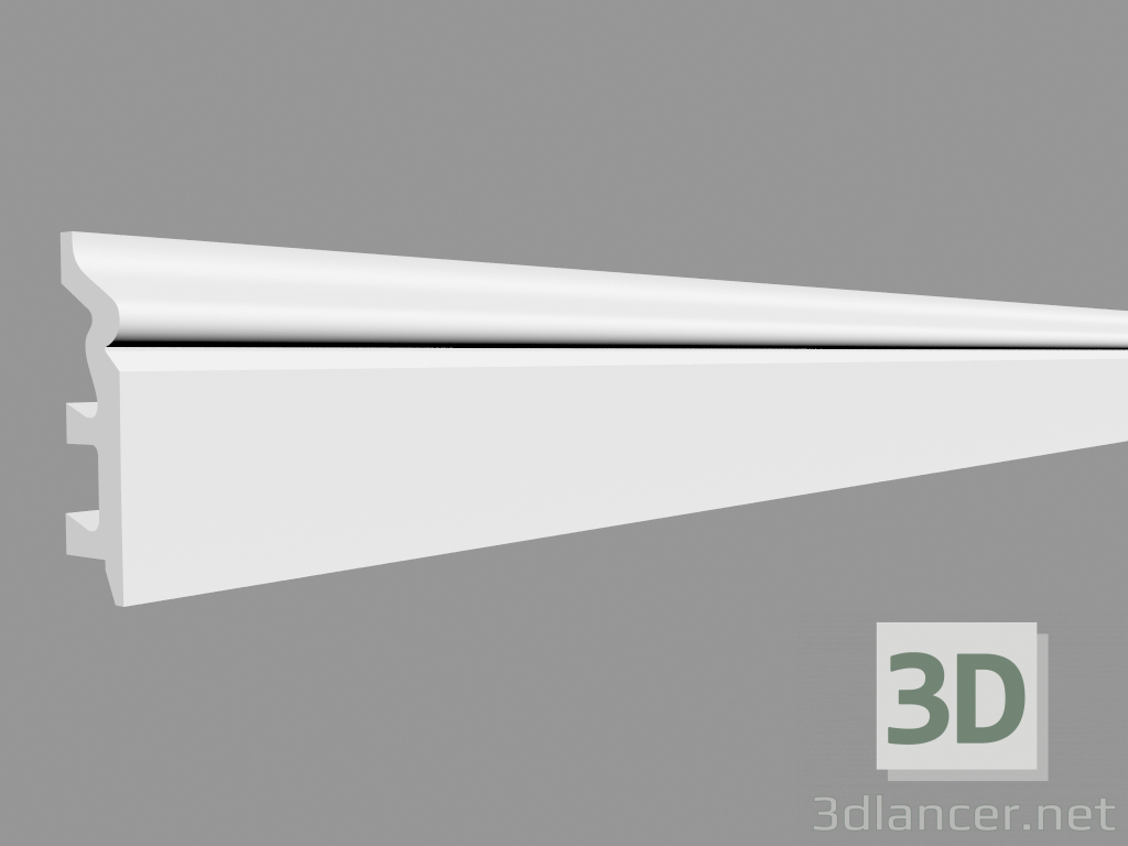 modello 3D Plinto SX122 (200 x 7,9 x 2,2 cm) - anteprima