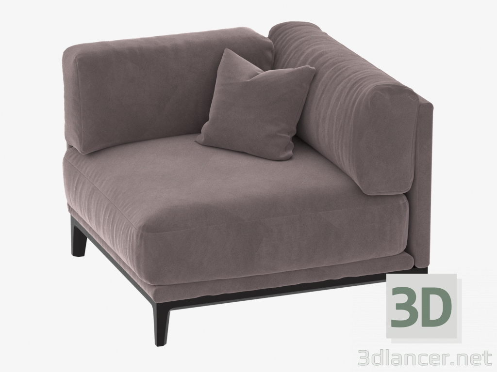 3D Modell Eckmodul des Sofas CASE 940x940 (art.905) - Vorschau