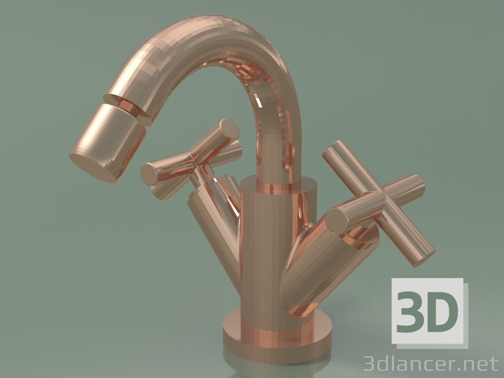 modello 3D Miscelatore bidet monoforo con scarico (24510892-49) - anteprima