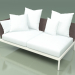 3d model Sofa module right 004 (Metal Milk, Batyline Brown) - preview