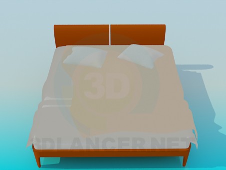 3D Modell Doppelbett - Vorschau