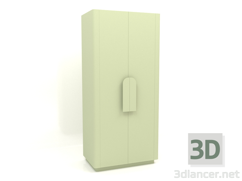 3d модель Шкаф MW 04 paint (вариант 2, 1000х650х2200, light green) – превью