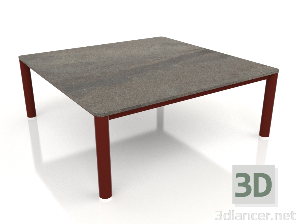 3d model Mesa de centro 94×94 (Rojo Vino, DEKTON Radium) - vista previa