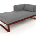 3d model Modular sofa, section 2 left (Wine red) - preview