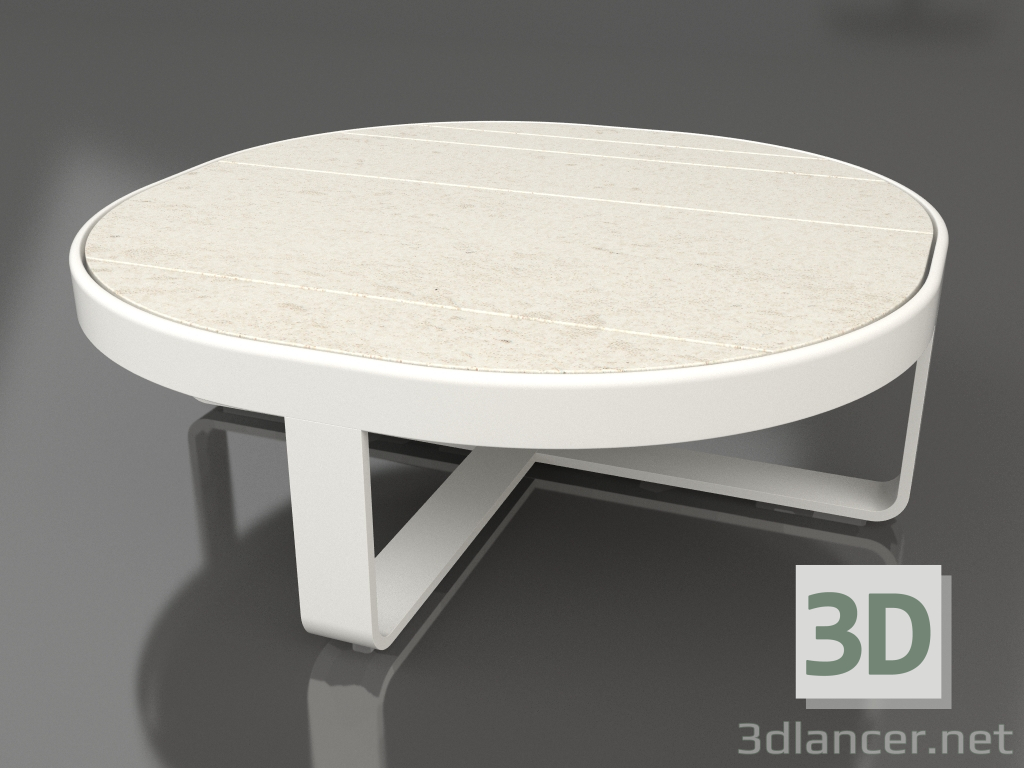 3d model Mesa de centro redonda Ø90 (DEKTON Danae, gris ágata) - vista previa