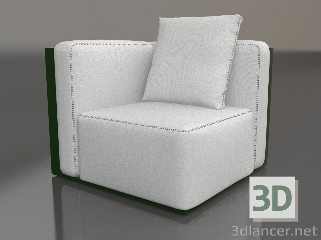 3d модель Диванный модуль, секция 6 (Bottle green) – превью