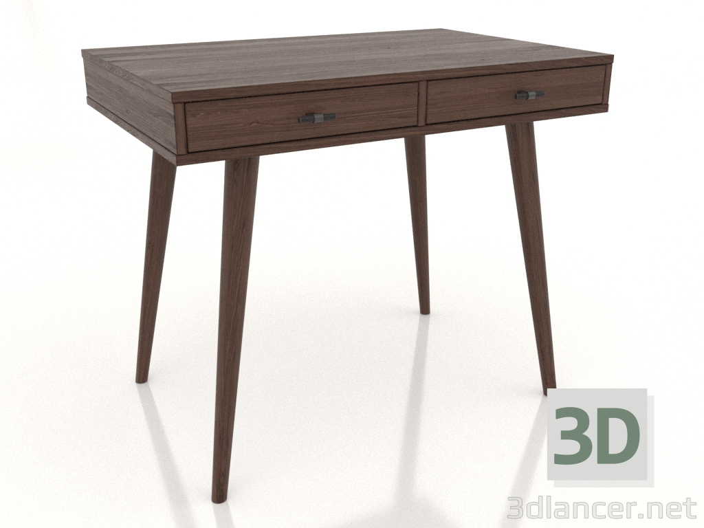 3D Modell Schreibtisch NEU 900x600 mm (Walnuss dunkel) - Vorschau