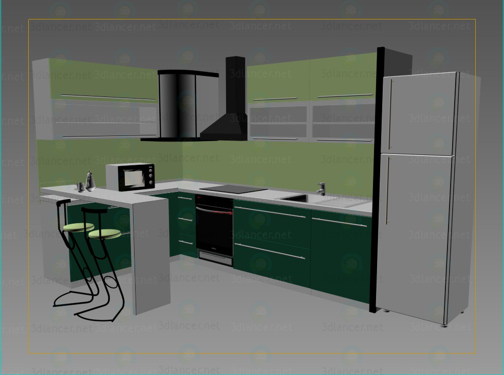 3d model Cocina - vista previa