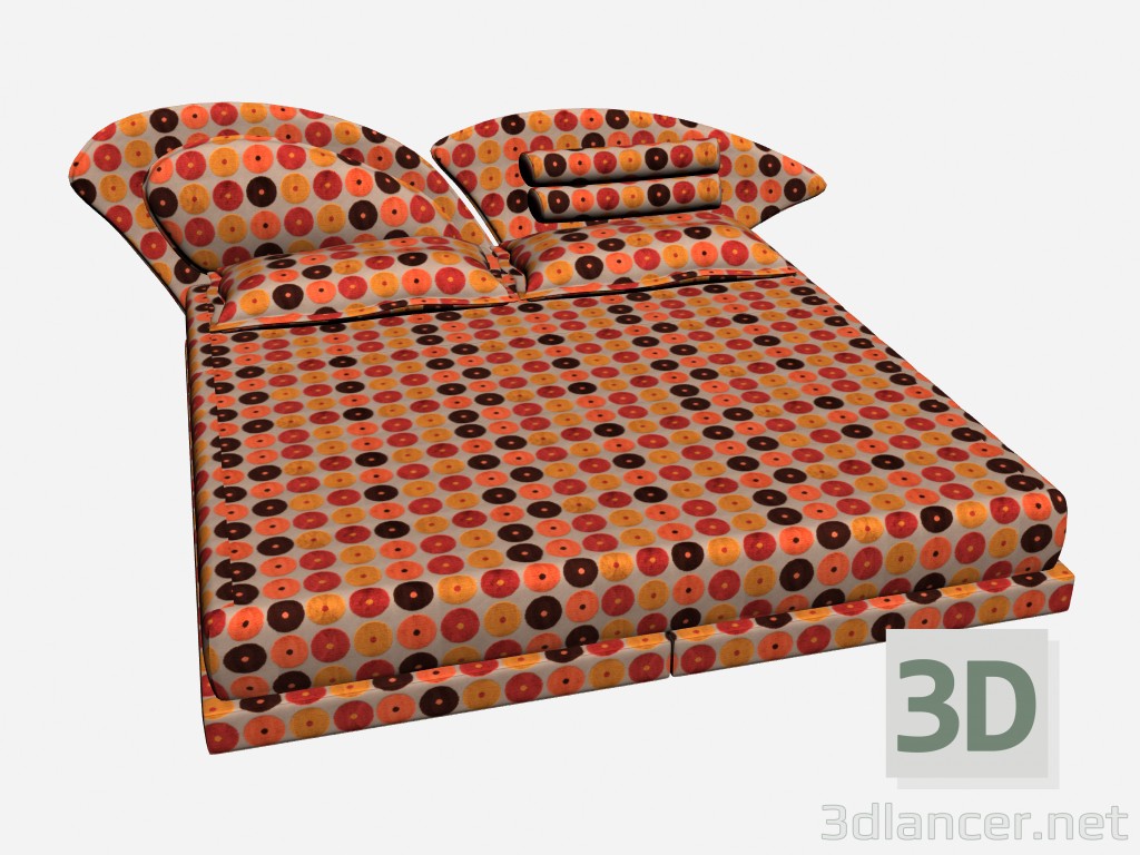 modello 3D Letto doppia airon - anteprima