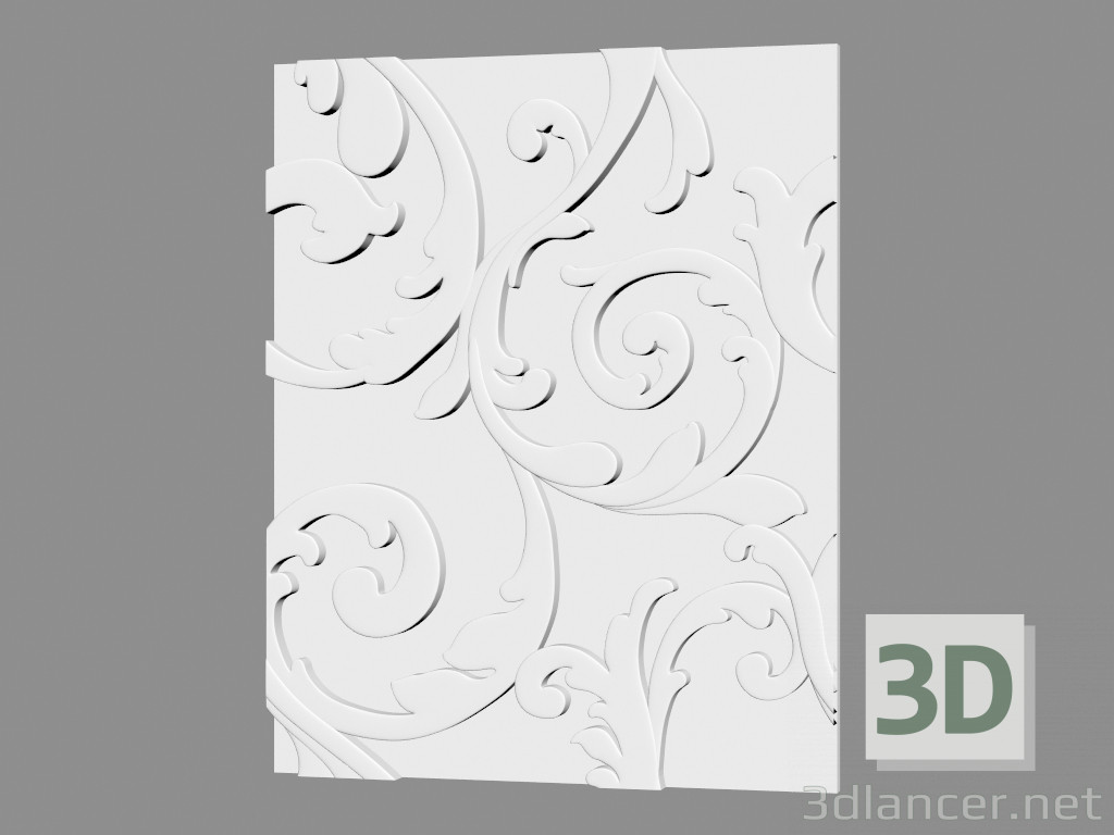 3d model Panel de pared de yeso (art. 114) - vista previa