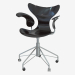 3d model Office chair Lily (black lacquer) - preview