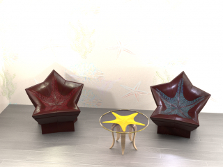 Modelo 3D "Conjunto de muebles "Trio""
